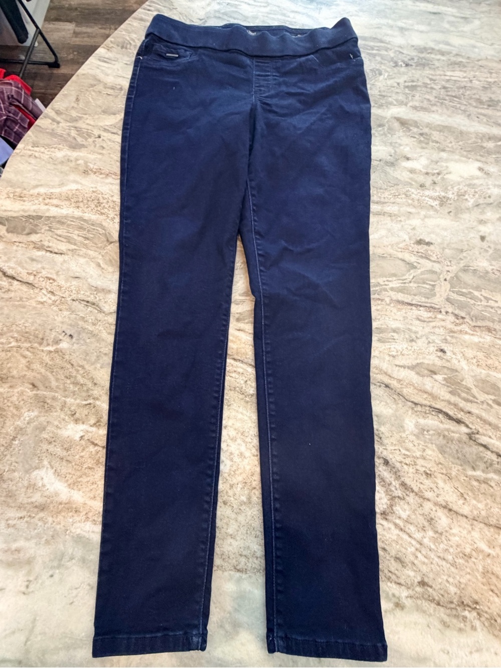 Nine West Jeans Pull On Skinny Jeans Navy Blue Stretch Jeggings Women’s Size 8